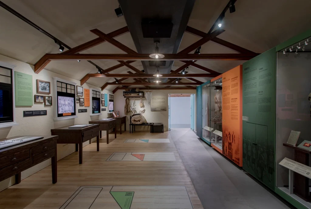 Historical barracks room exhibit at the Hong Kong Museum of Coastal Defence, illustrating soldiers’ living conditions through authentic artifacts.